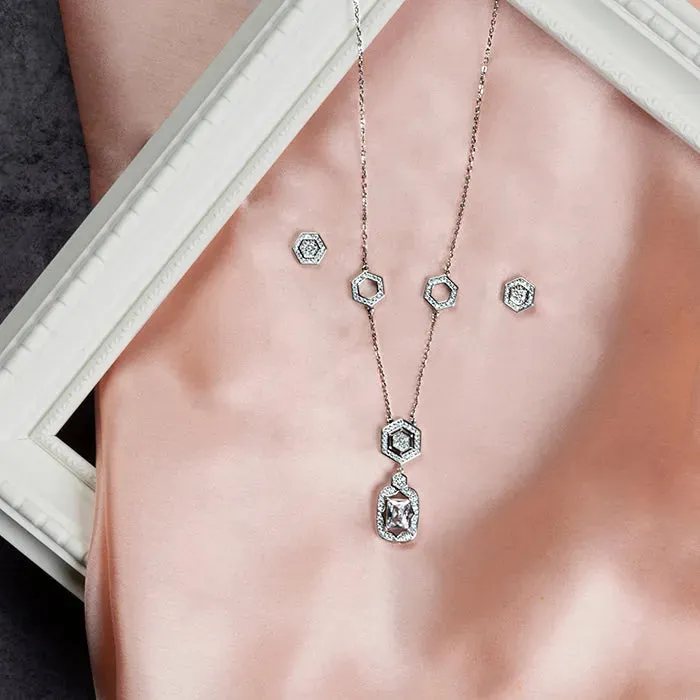 Elegant Geometry Necklace Set