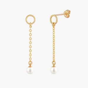 Eternity Pearl Drop Earrings