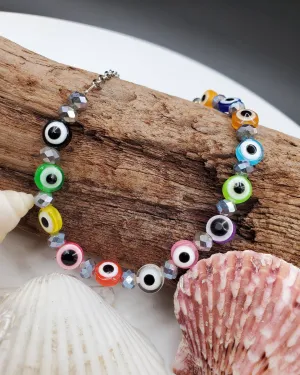 Evil eye anklet