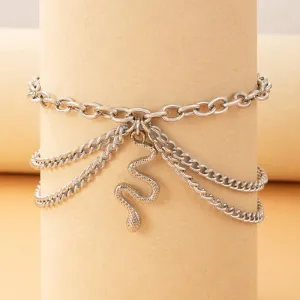 F5.Geometric Multilayer Creative Anklet