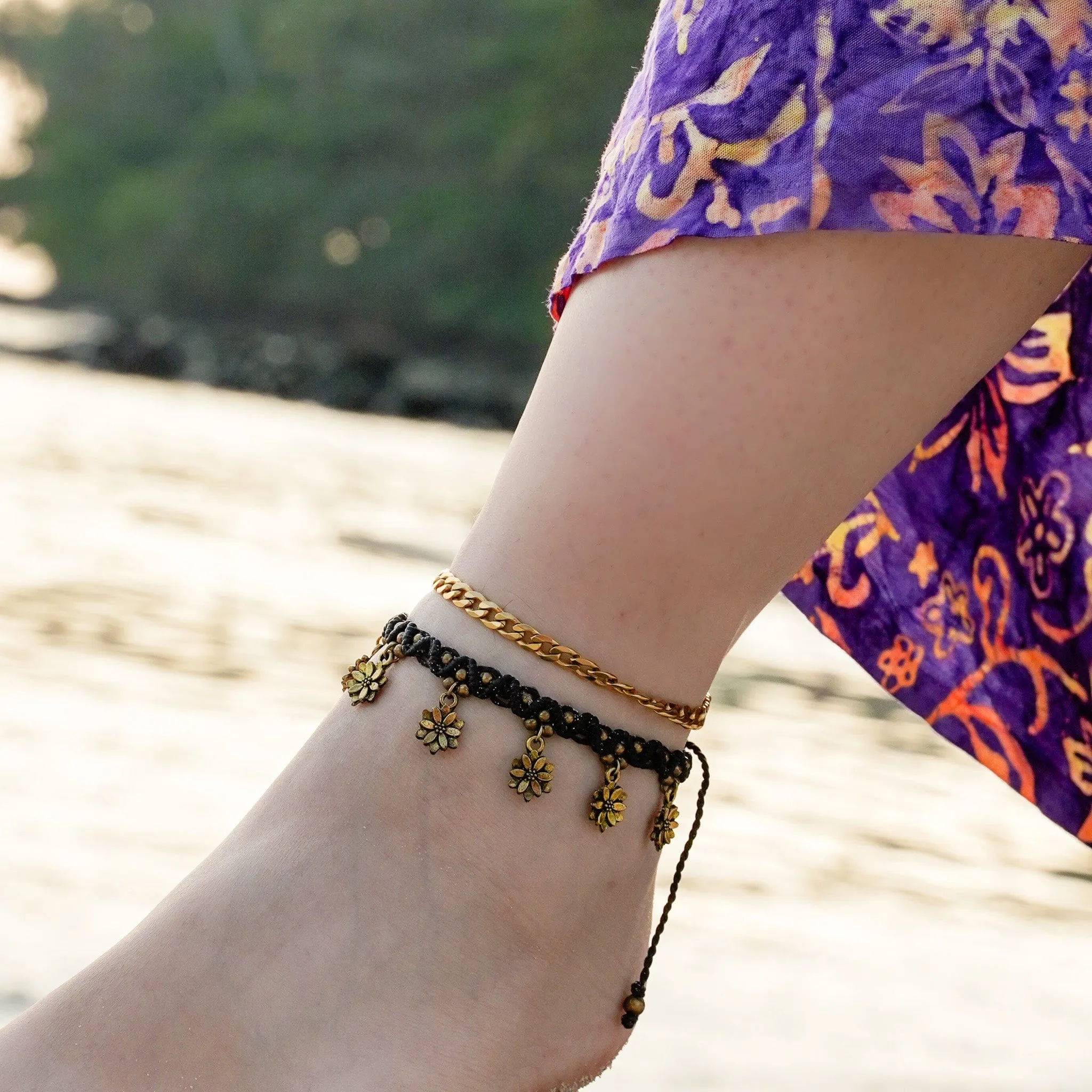 Floral Eclipse Anklet