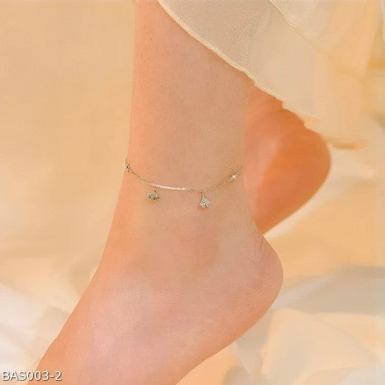 Ginkgo leaf anklet anklet