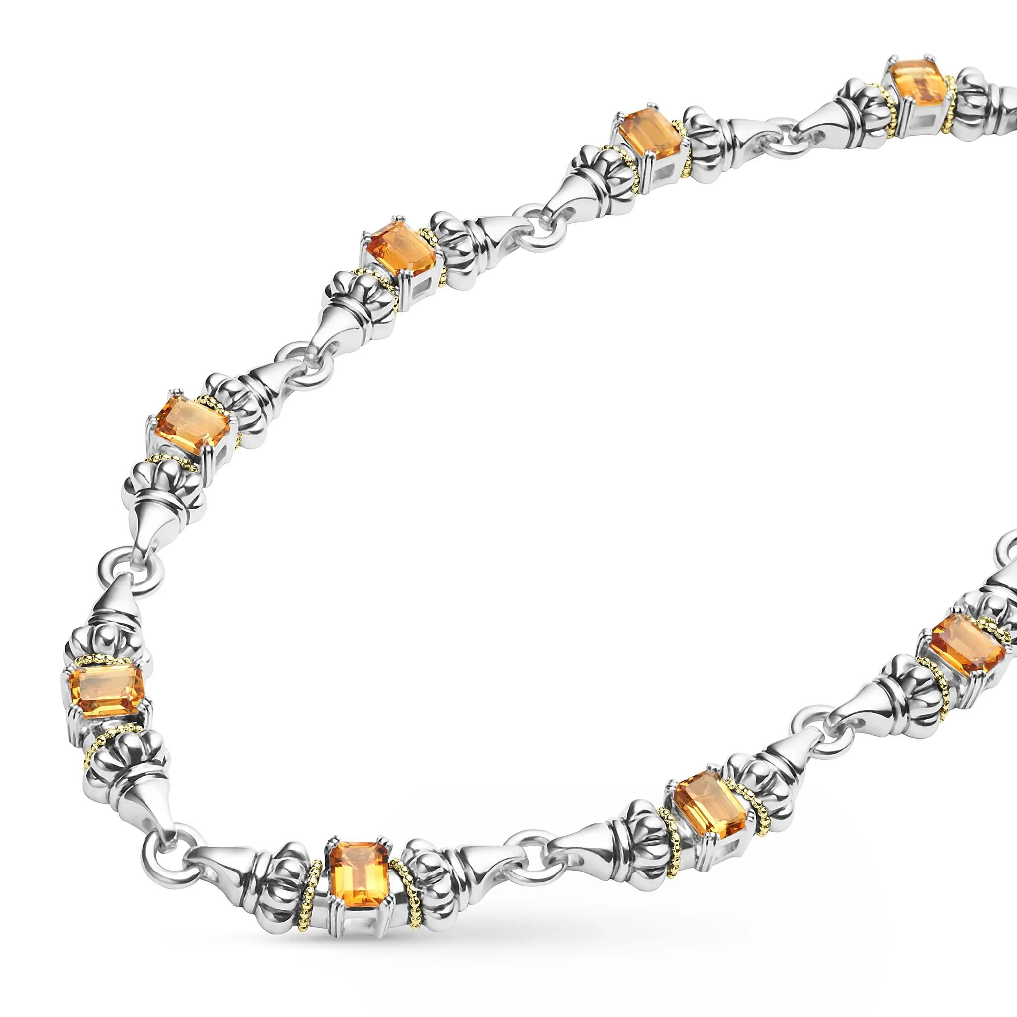 Glacier Citrine Caviar Beaded Necklace