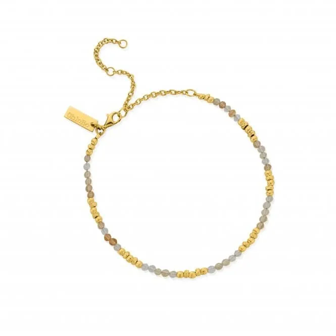 Gold Graceful Sun Citrine Anklet GANC