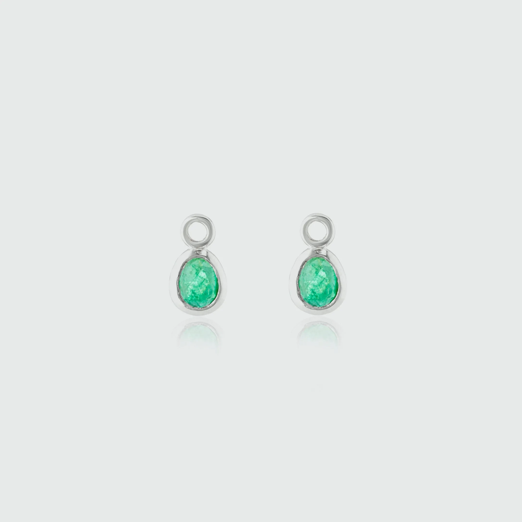 Hampton Emerald & Silver Interchangeable Gemstone Drops