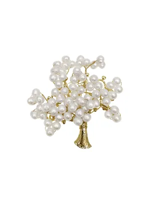 Handcrafted Freshwater Pearls Tree Brooch LP007