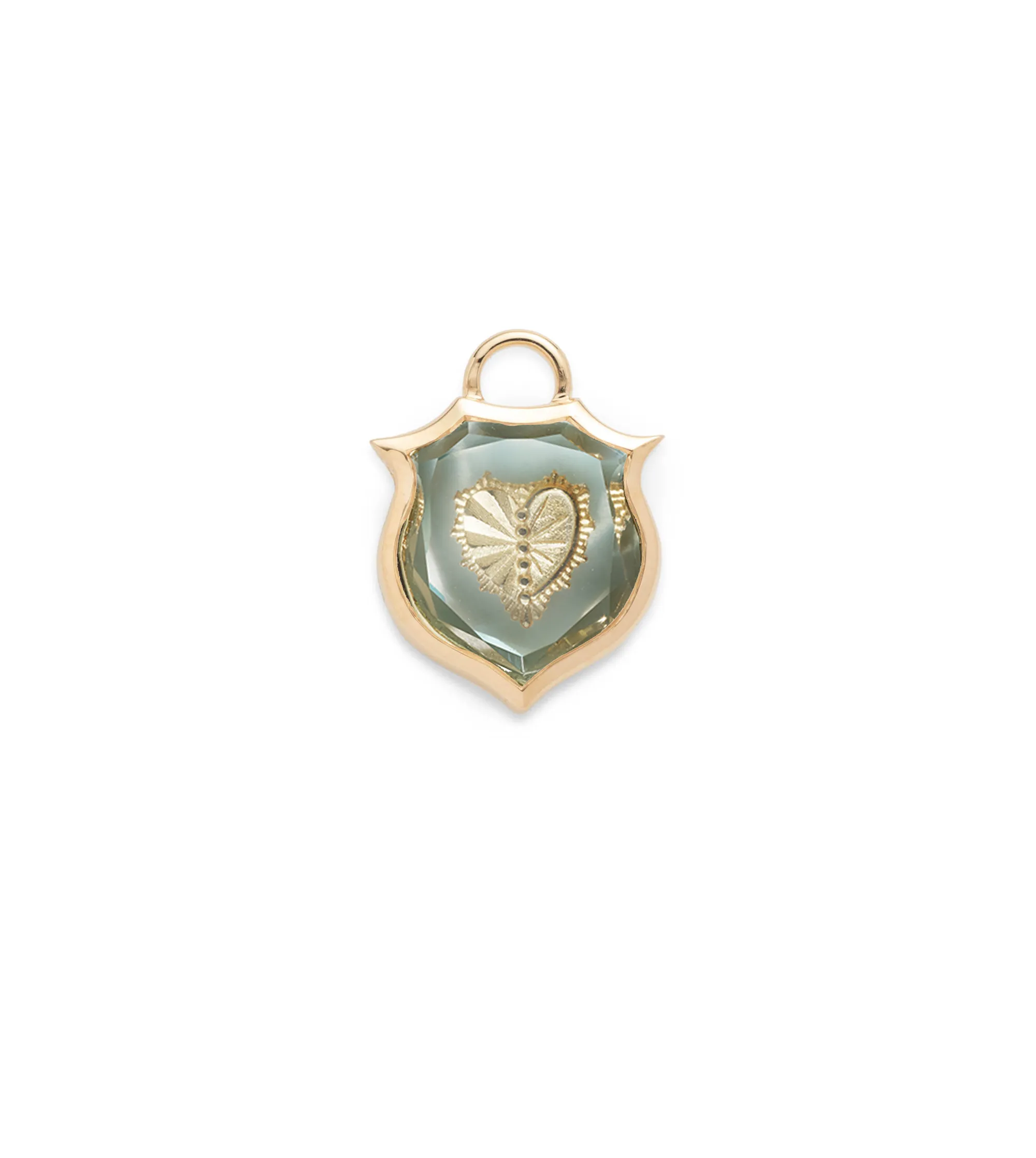 Heart - Love :  Small Crest Sealed Gemstone Colors