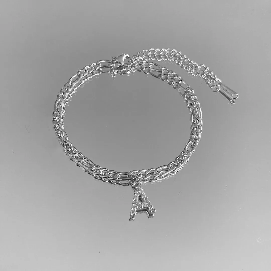 ICY Initial Anklet | Figaro