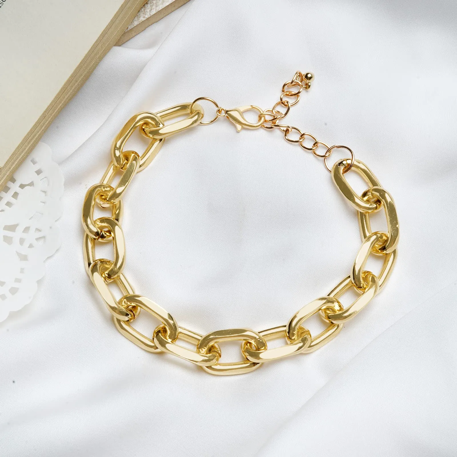 Joker & Witch Too Good Gold Chain Link Anklet for Women