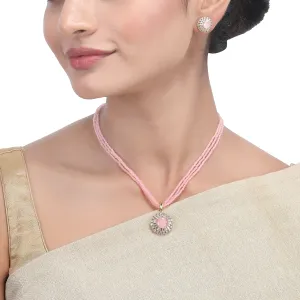 Karuna Naathaveni Zircon Pendant  Set