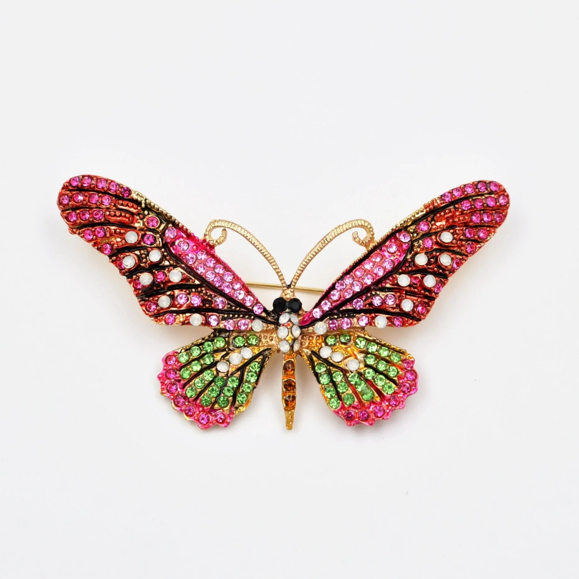 Large Butterfly Brooch in Crystal