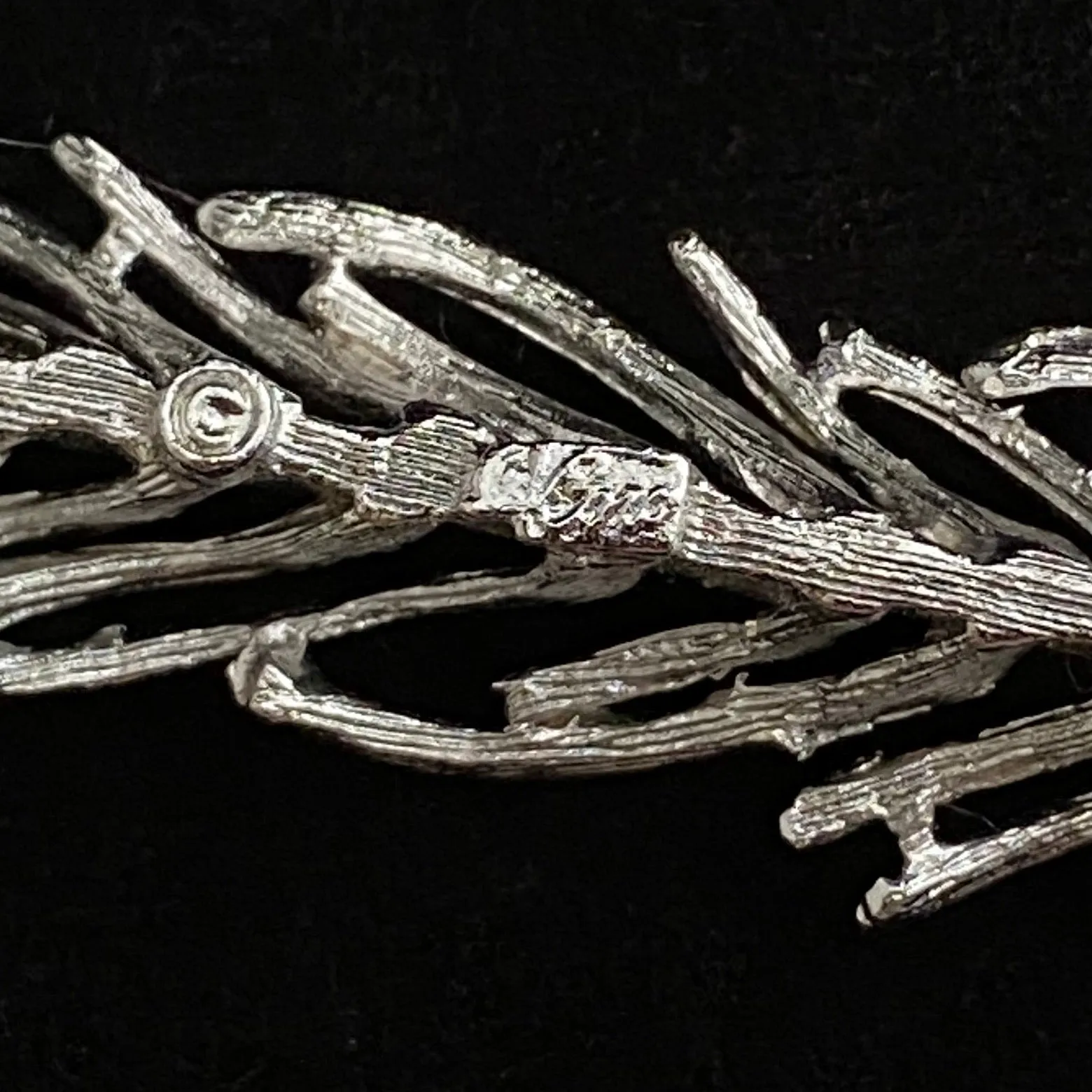 Late 50s/ Early 60s Coro Silver Leaf Brooch