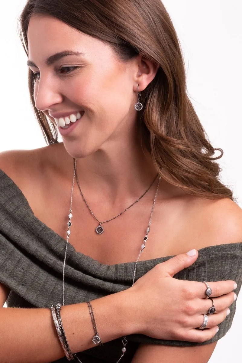 Layers of Perseverance Necklace™ in White Zircon