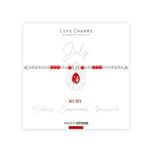 Life Charms July Birthstone Bracelet