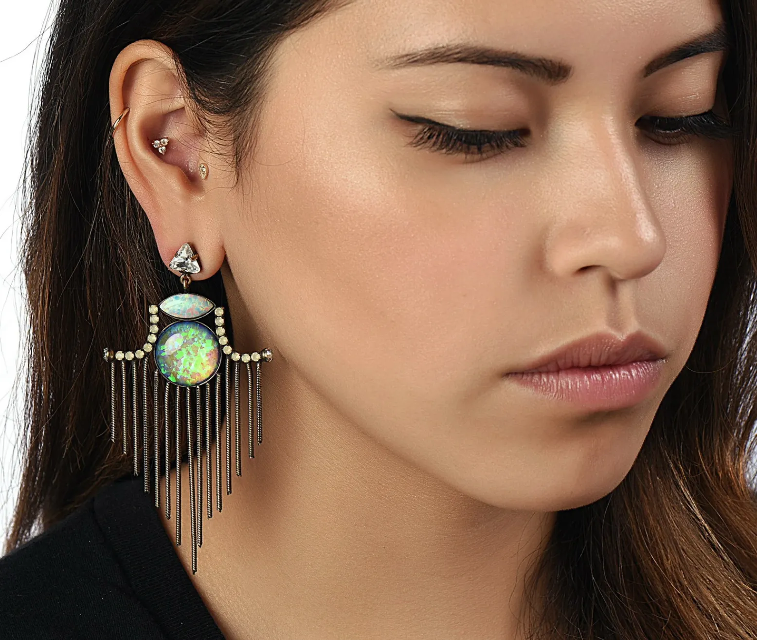 Lionette Garrett Gerson Aqua Earrings