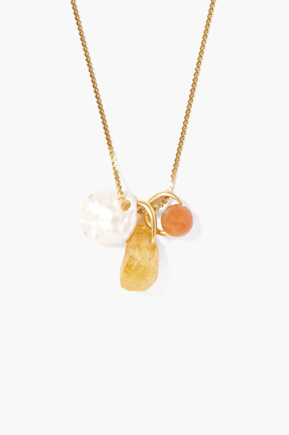 Meridian Necklace Citrine Mix