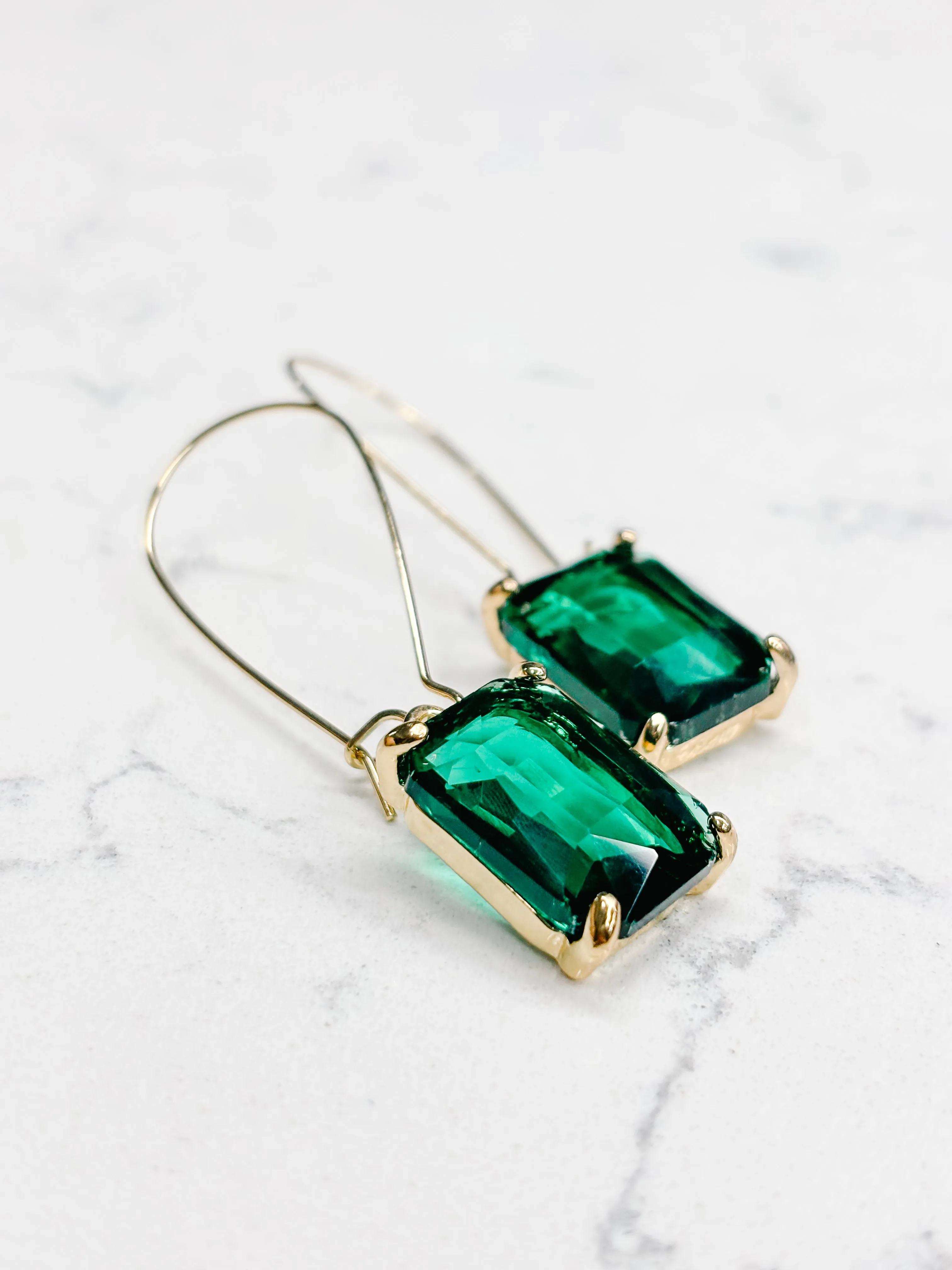 Modern Love Earrings - Emerald