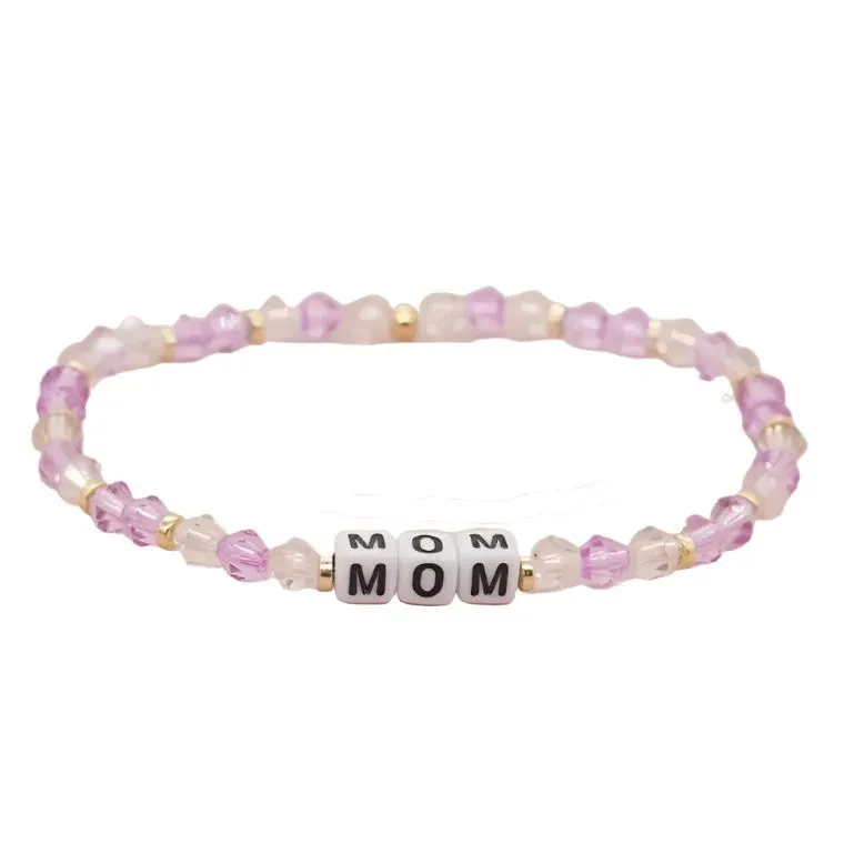 MOM Crystal Beaded Bracelet