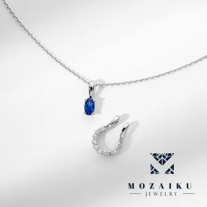 Mozaiku Blue Zircon Dual-Wear Necklace