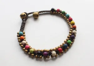 Multicolor Glass Beads Handwoven Teen Anklet