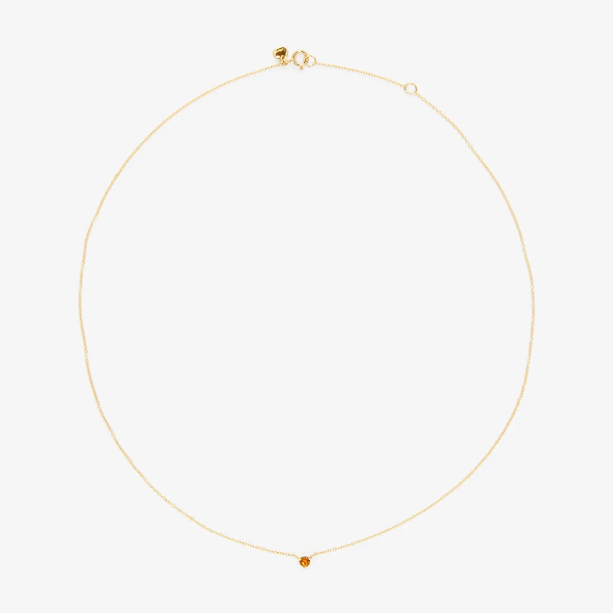 N6701CT | 3mm Citrine Birthstone Necklace