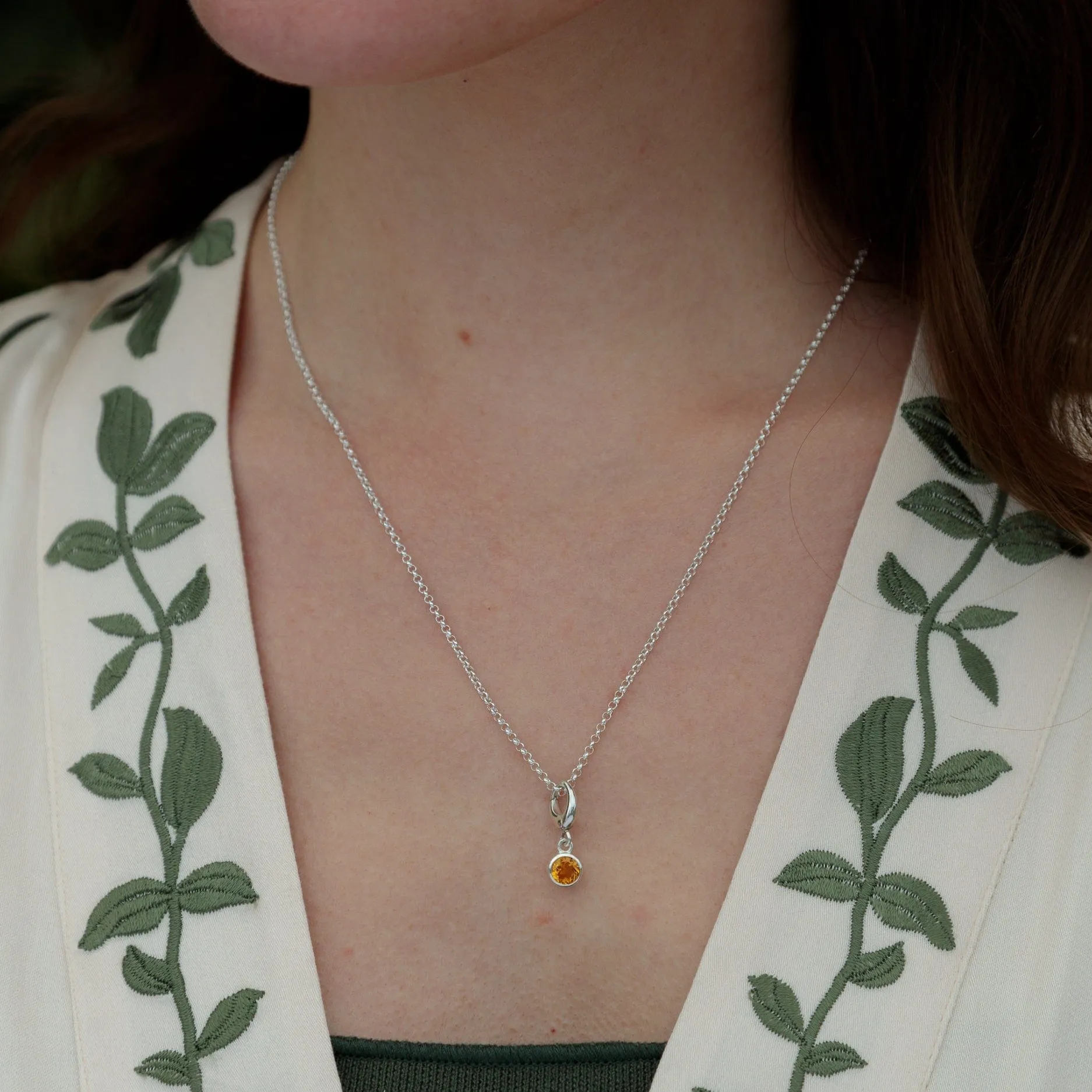 November Birthstone Necklace (Citrine)