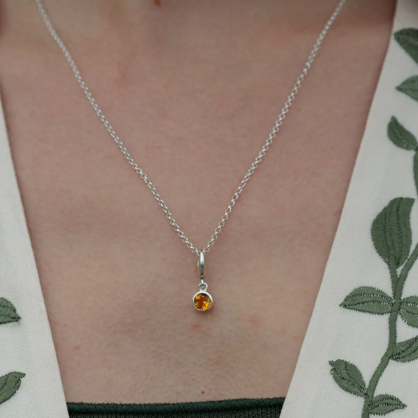 November Birthstone Necklace (Citrine)