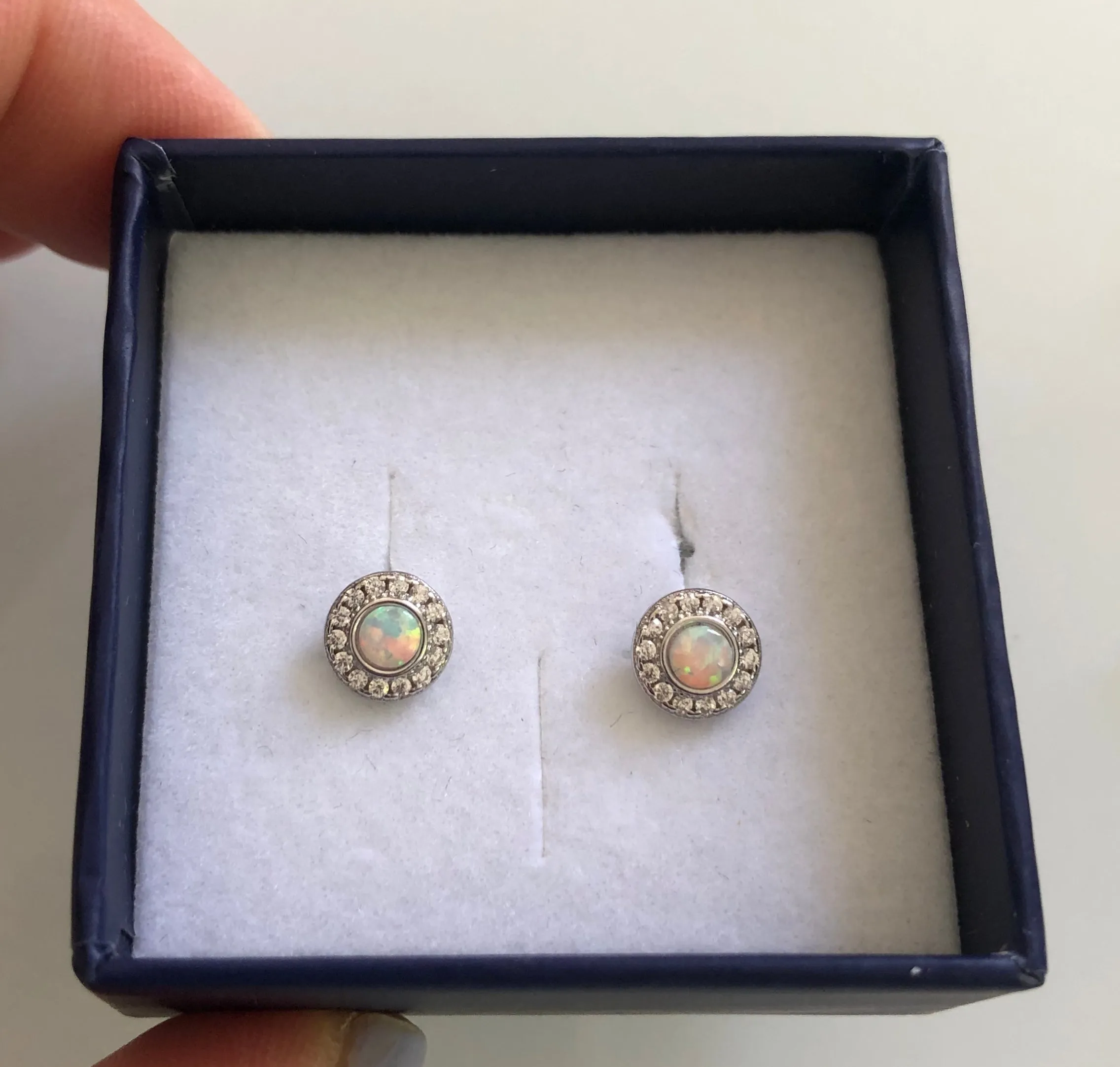 Opal earrings