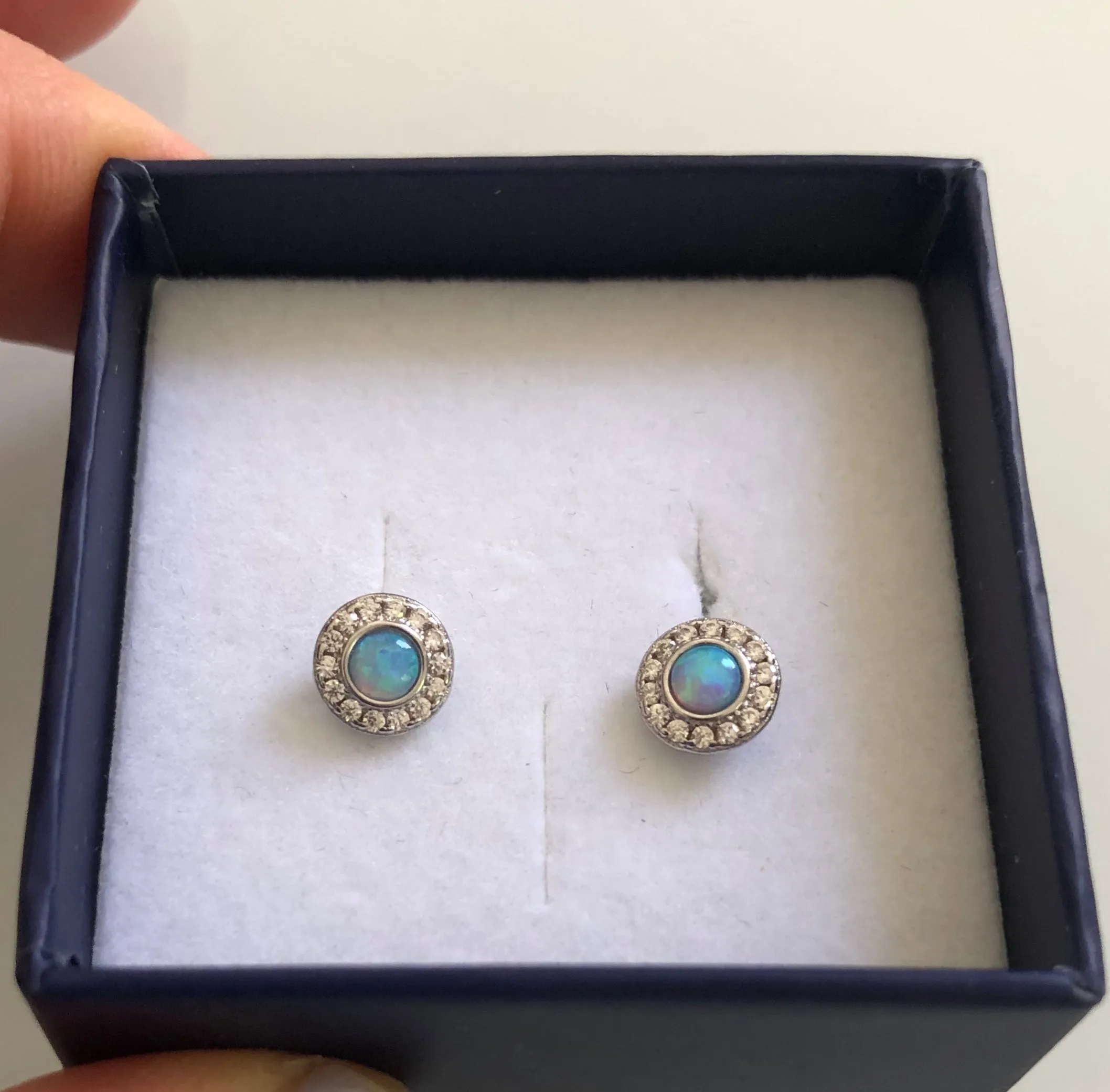 Opal earrings