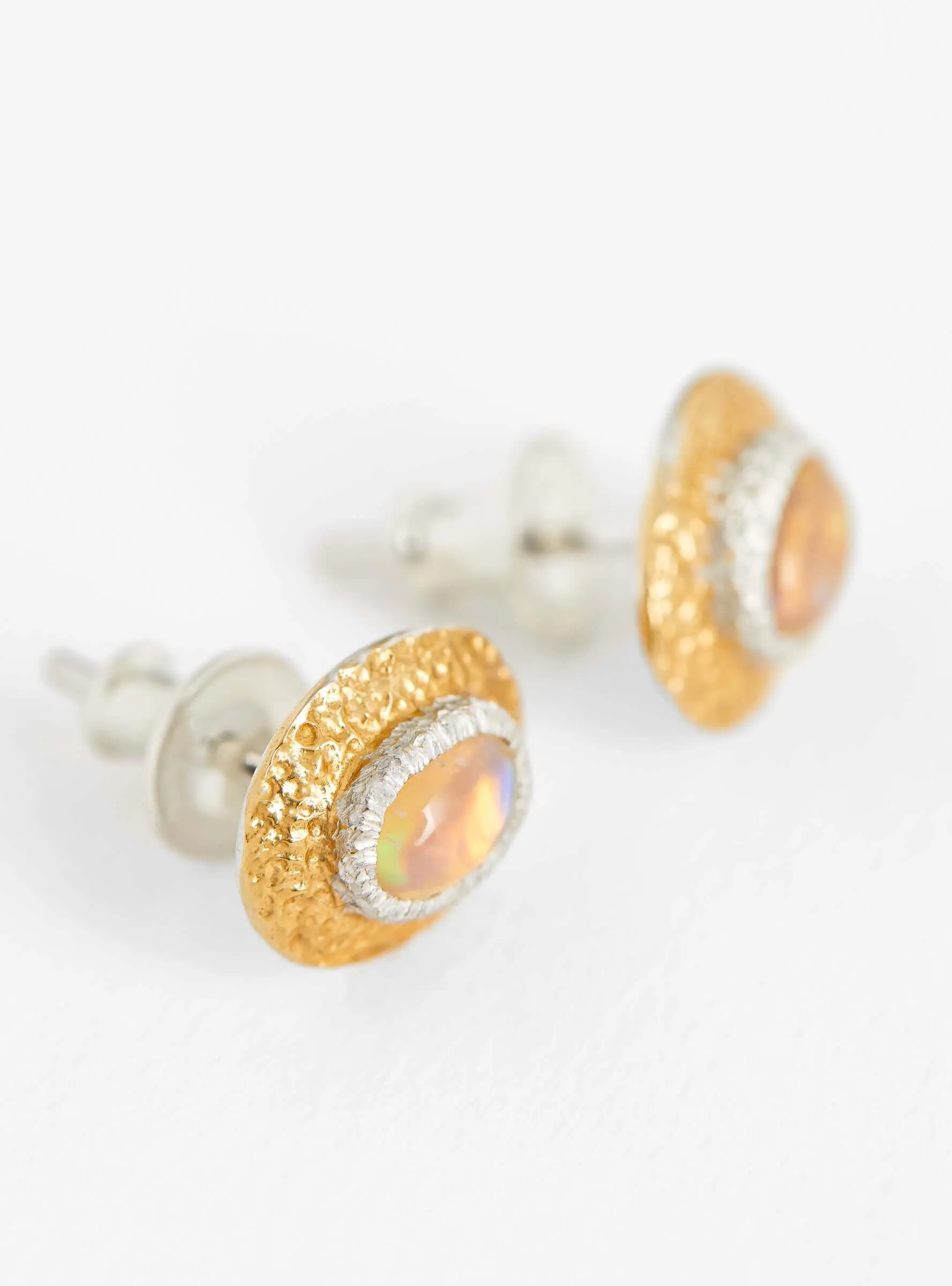 Opal Oval Earring Vermeil