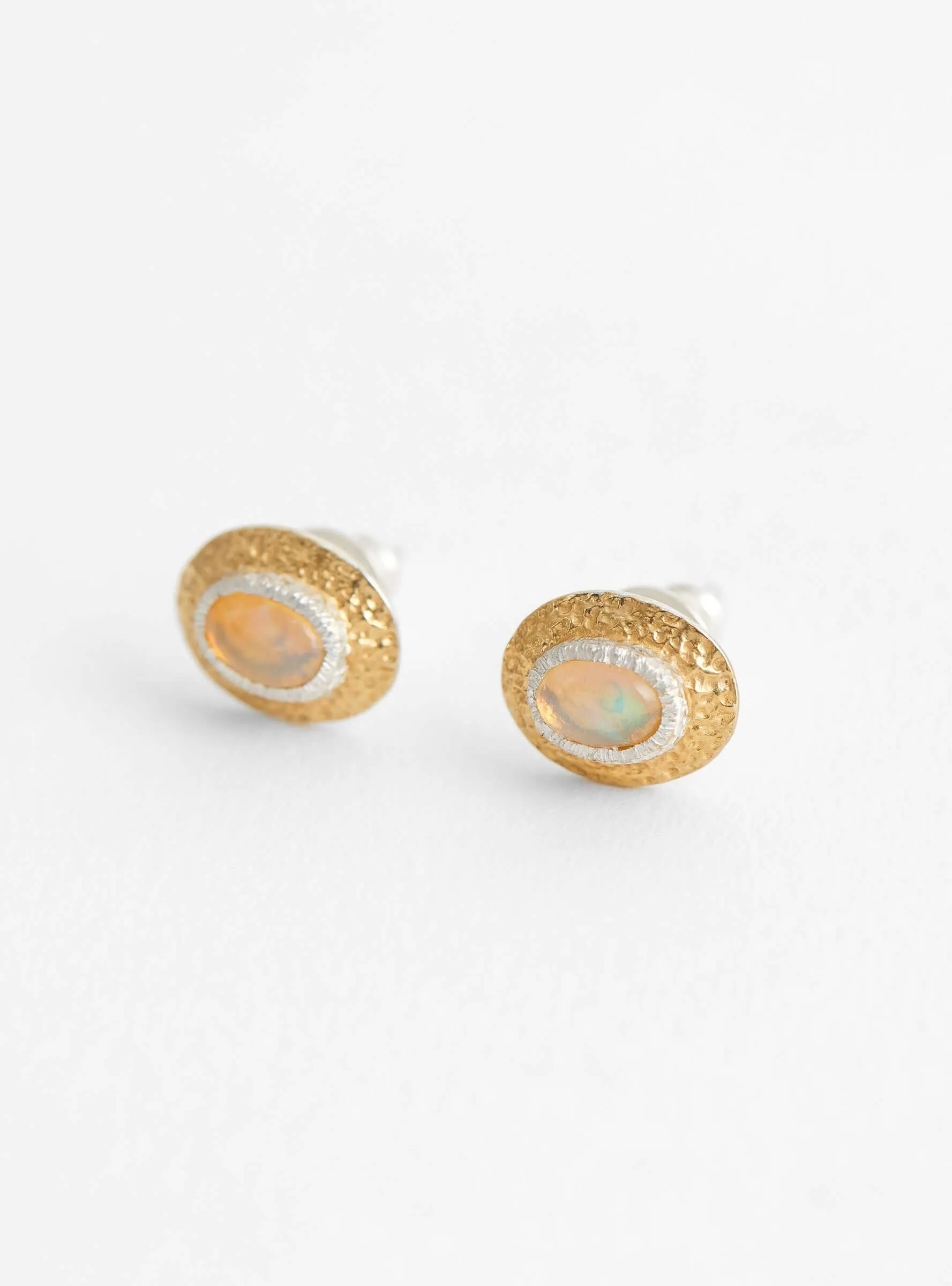 Opal Oval Earring Vermeil