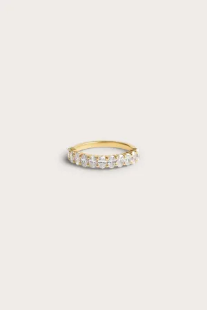 Oval Half Eternity Ring