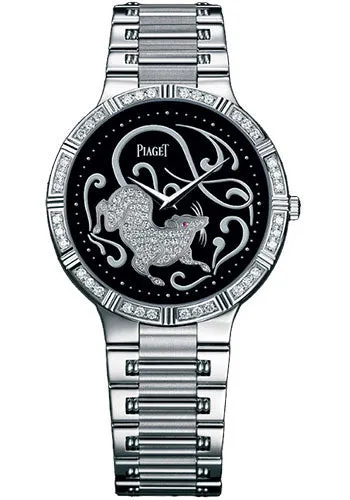 Piaget - Dancer Ultra-Thin - 38 mm - White Gold - Onyx Zodiac Watch G0A32190