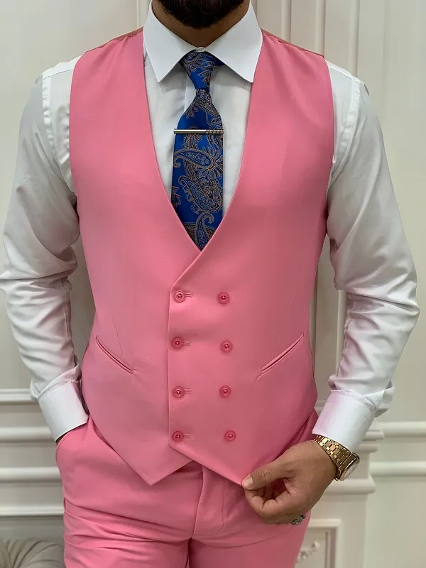 Pink Slim Fit Groom Wedding Suit for Men by GentWith.com