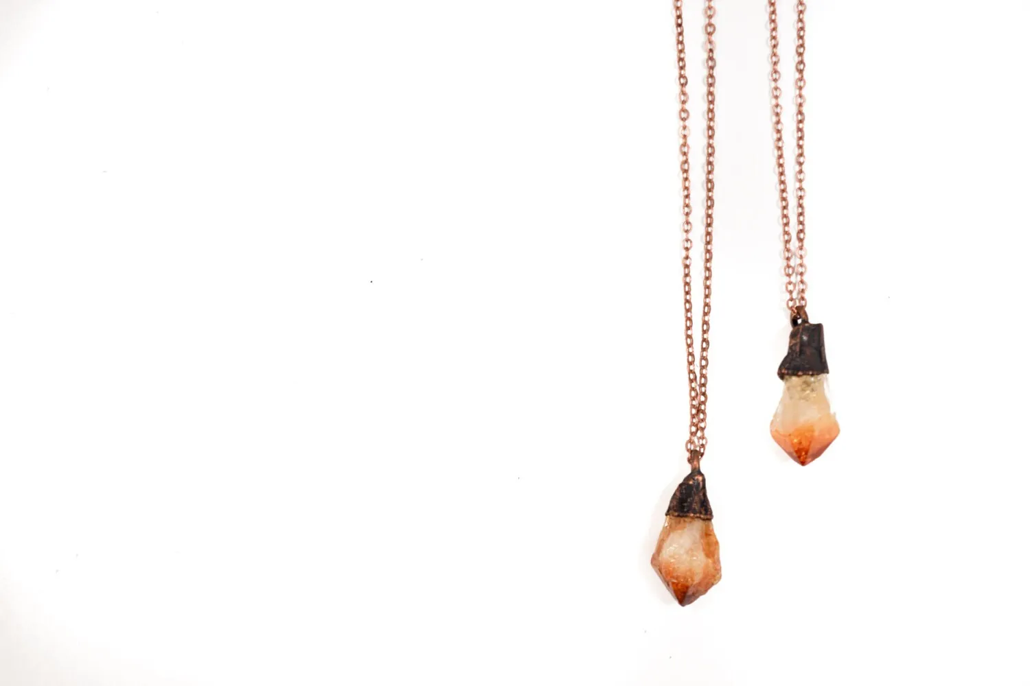 Raw citrine necklace | Citrine necklace