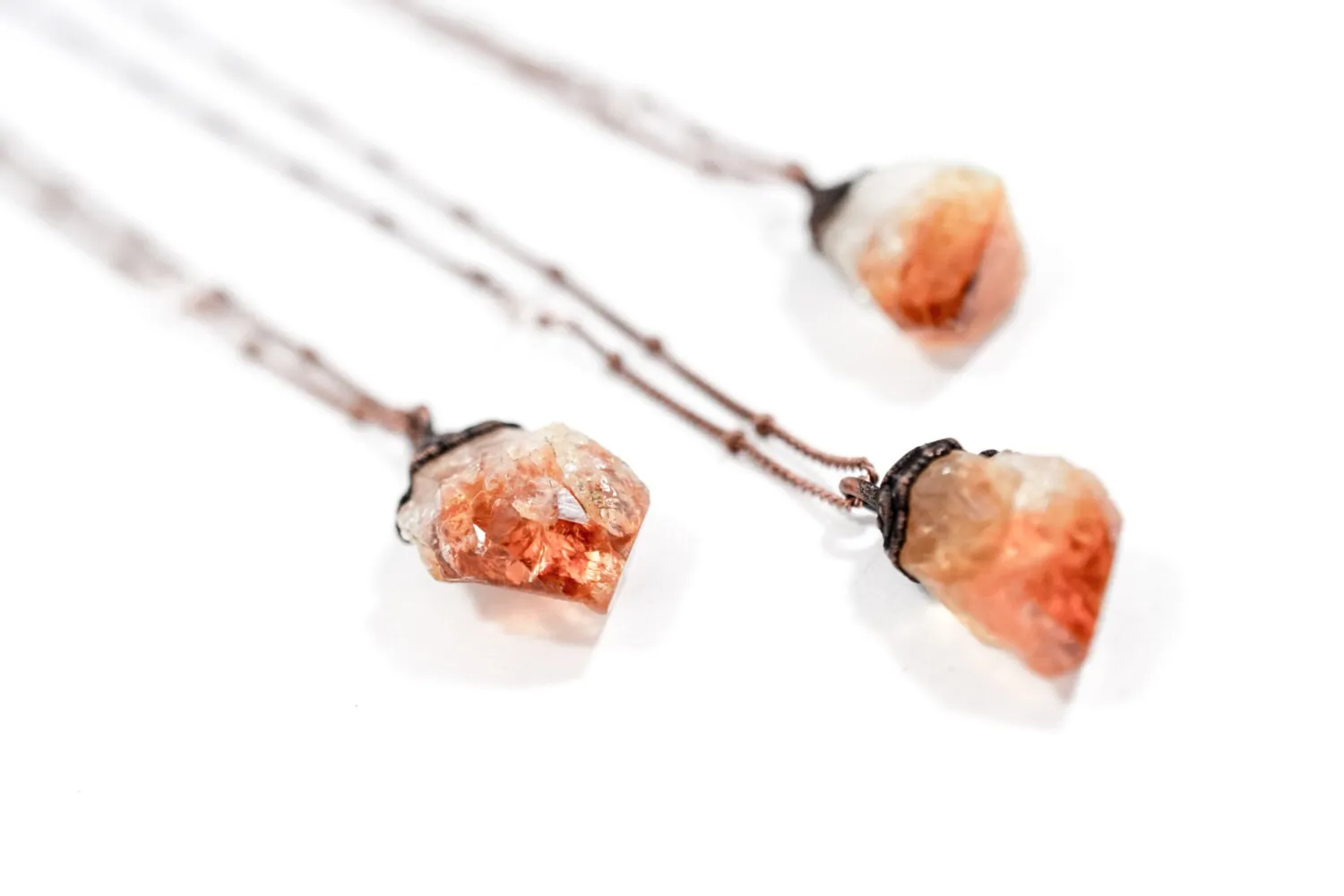 Raw citrine necklace | Citrine necklace