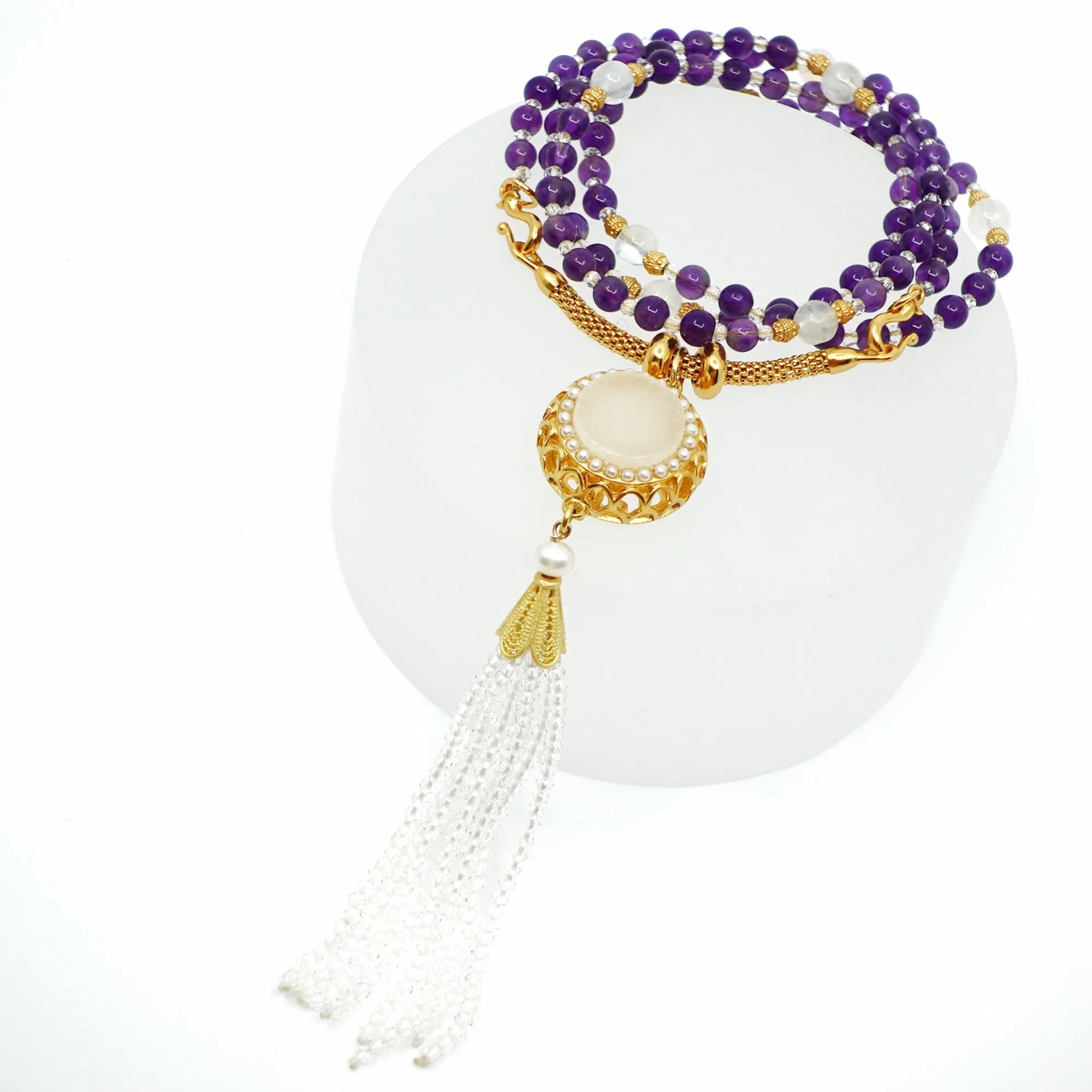 Return to Origin 4mm Amethyst Necklace Set