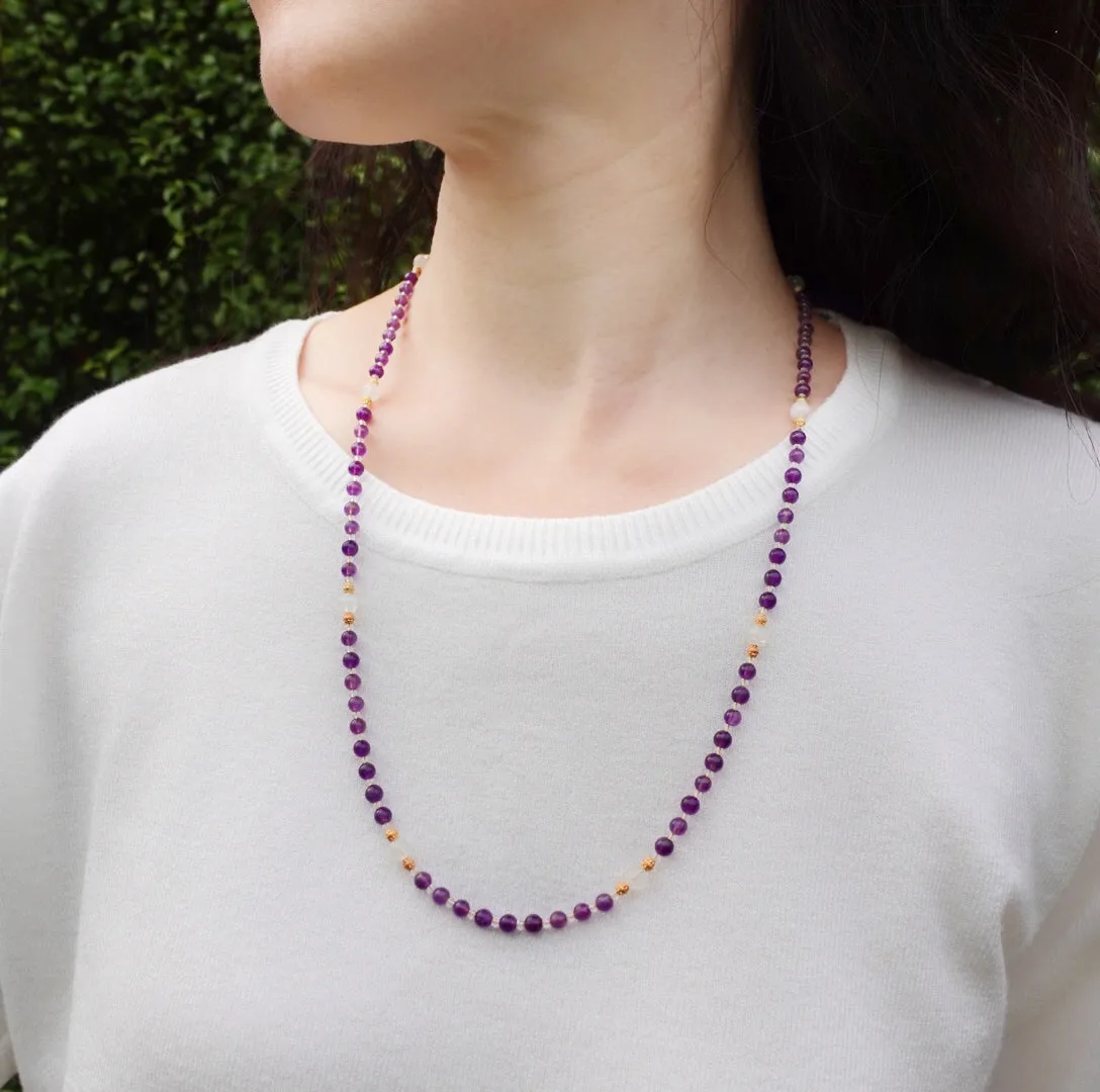 Return to Origin 4mm Amethyst Necklace Set