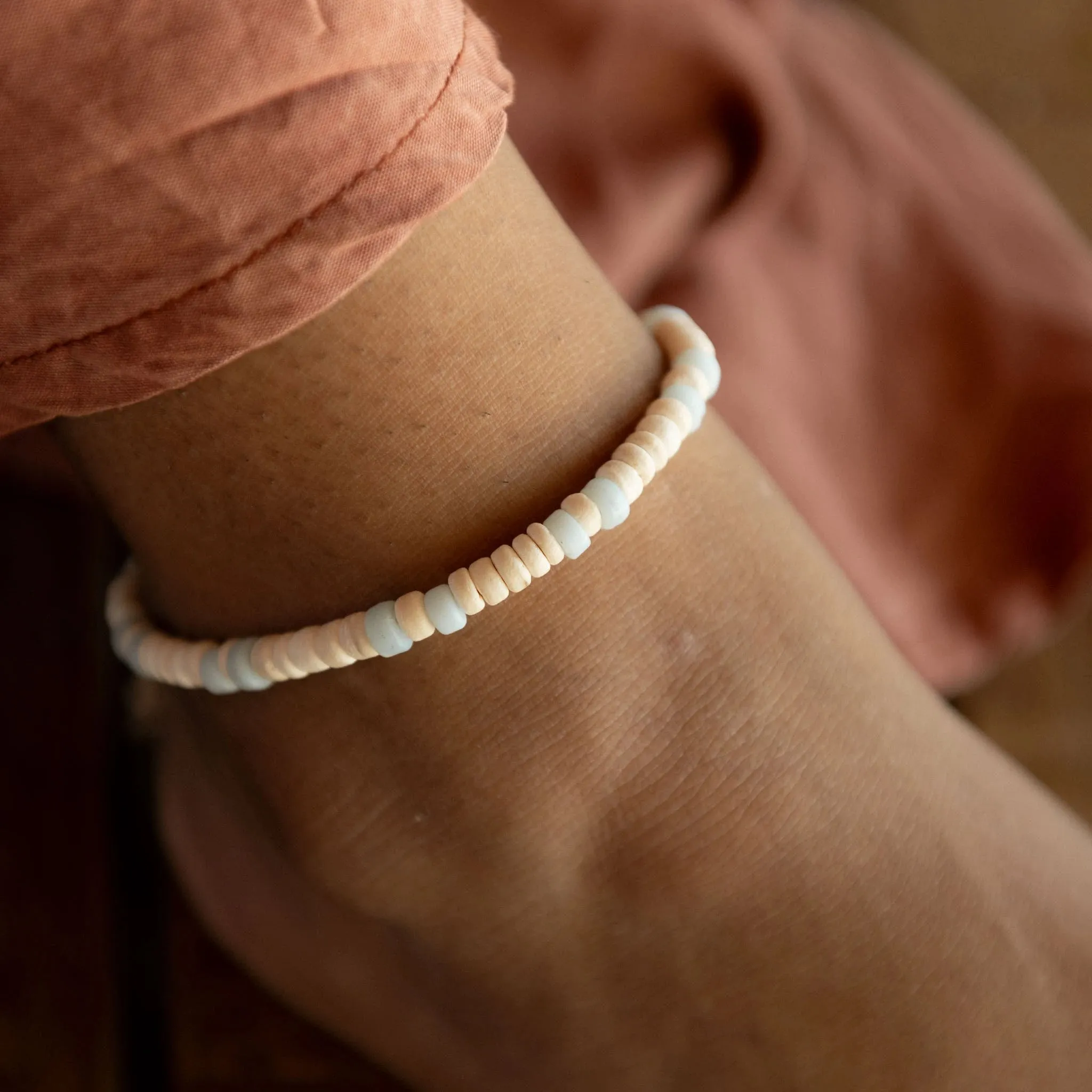 Samosir Natural Beaded Anklet