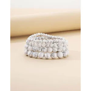 Sasha Howlite Bracelet Stack