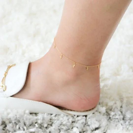 Simple Lightning bolt Anklet