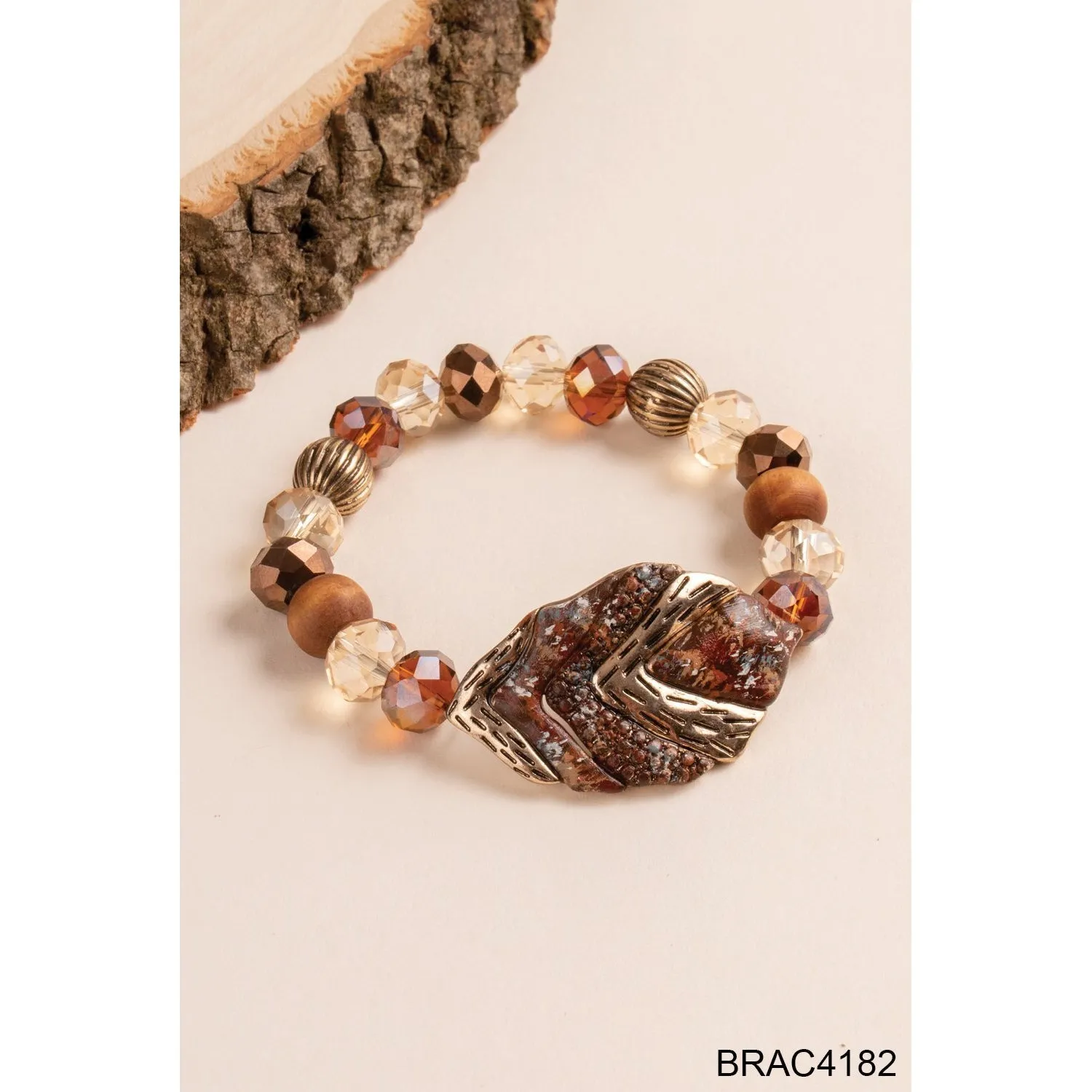 Simply Noelle Leaf Stretch Bracelet - Assorted