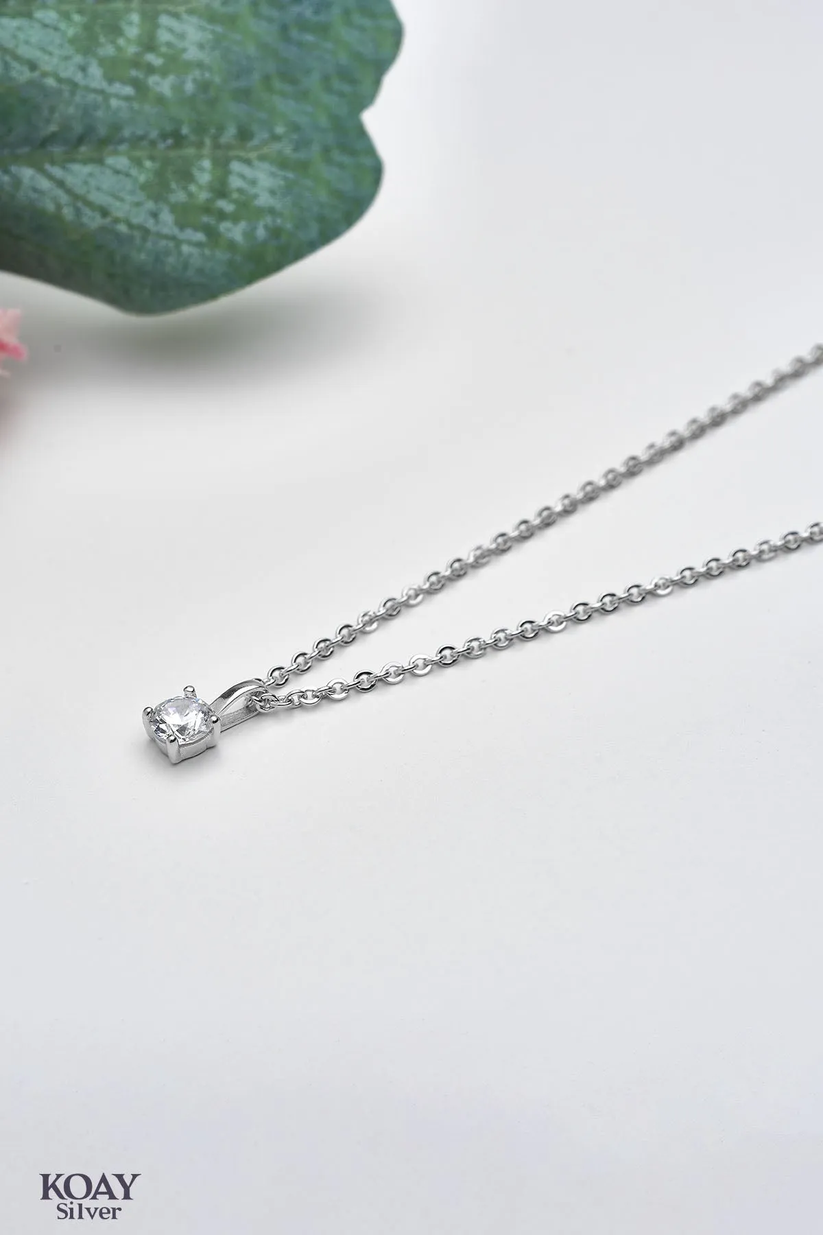 Single Zircon Necklace (04)