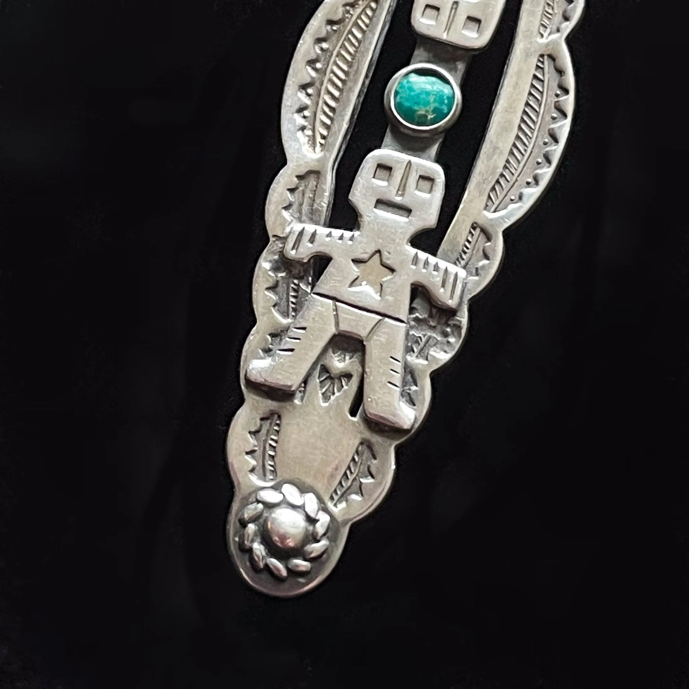 SOLD Vintage Fred Harvey Era Silver/Turquoise Brooch