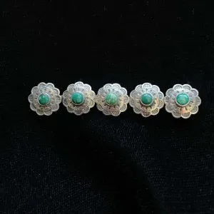 SOLD Vintage Fred Harvey Era/Silver Turquoise Native American Brooch/Old Pawn Pin