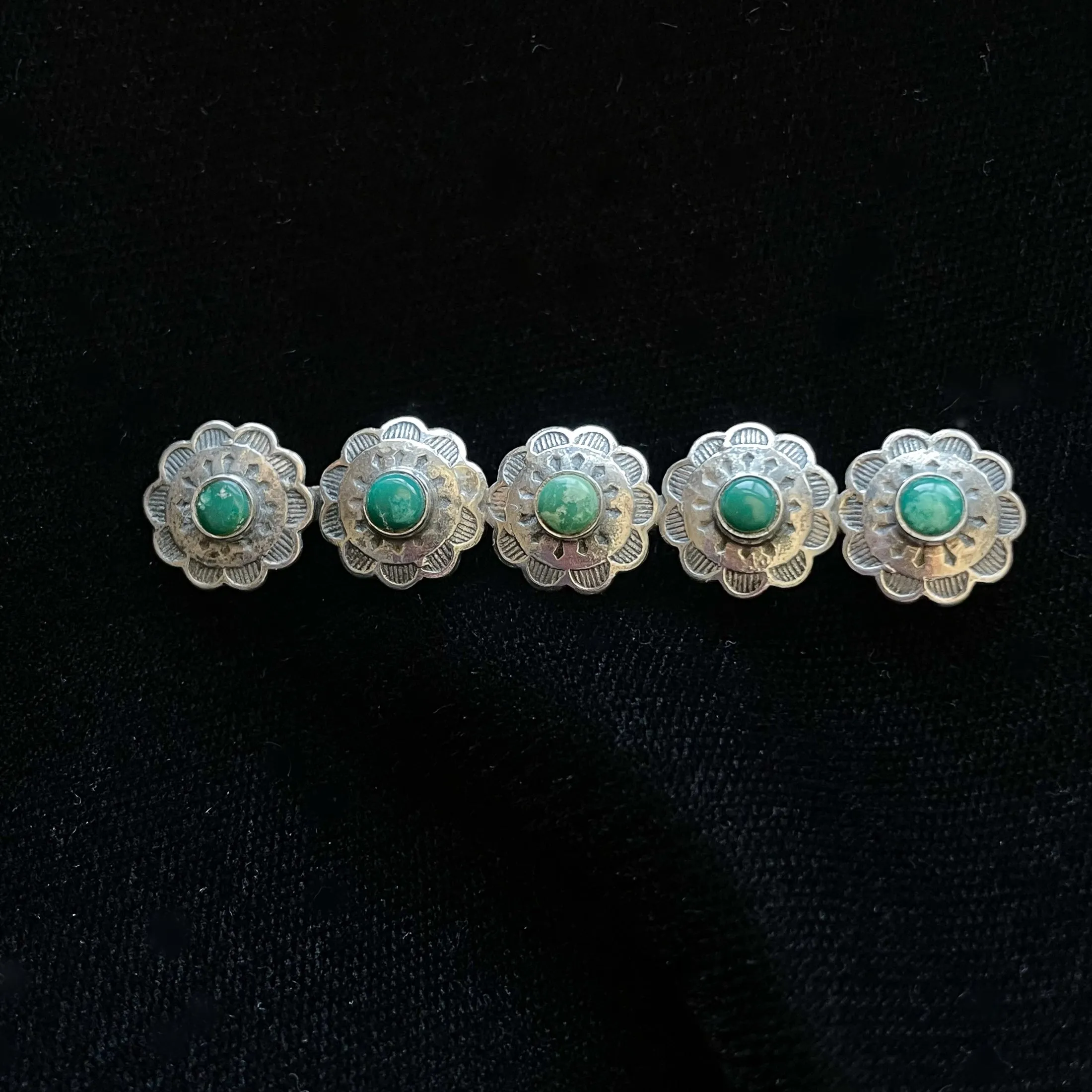 SOLD Vintage Fred Harvey Era/Silver Turquoise Native American Brooch/Old Pawn Pin