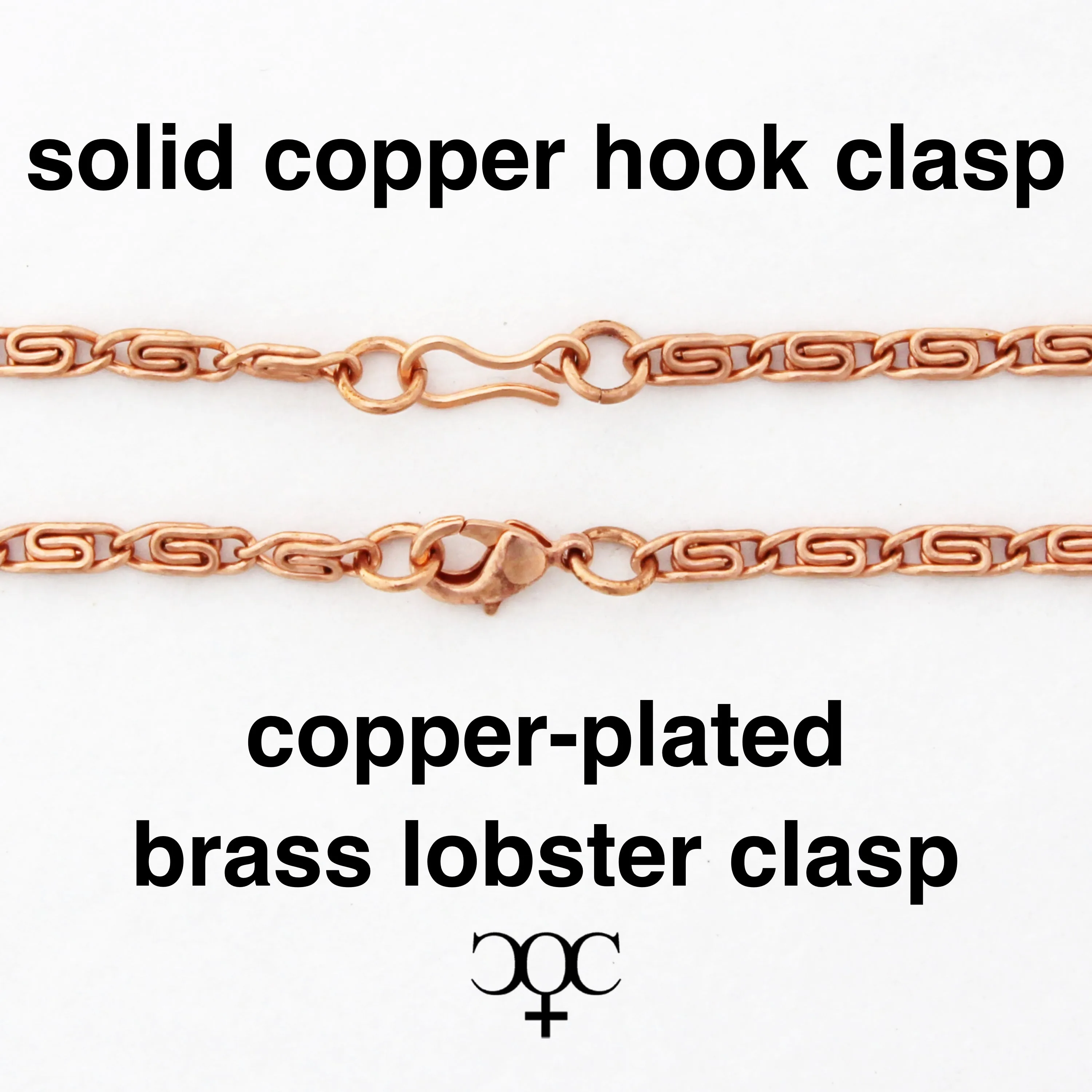 Solid Copper Scroll Chain Anklet AC61 Fine 3mm Celtic Scroll Chain Anklet Adjustable Copper Ankle Chain