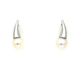 Sterling Silver Pearl Stud Earrings