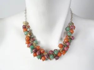 Stone Cluster Necklace