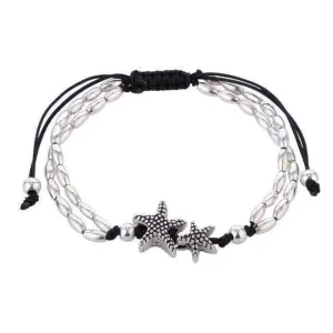 Stretch Vintage Anklet  Om, Starfish Beads Bracelet